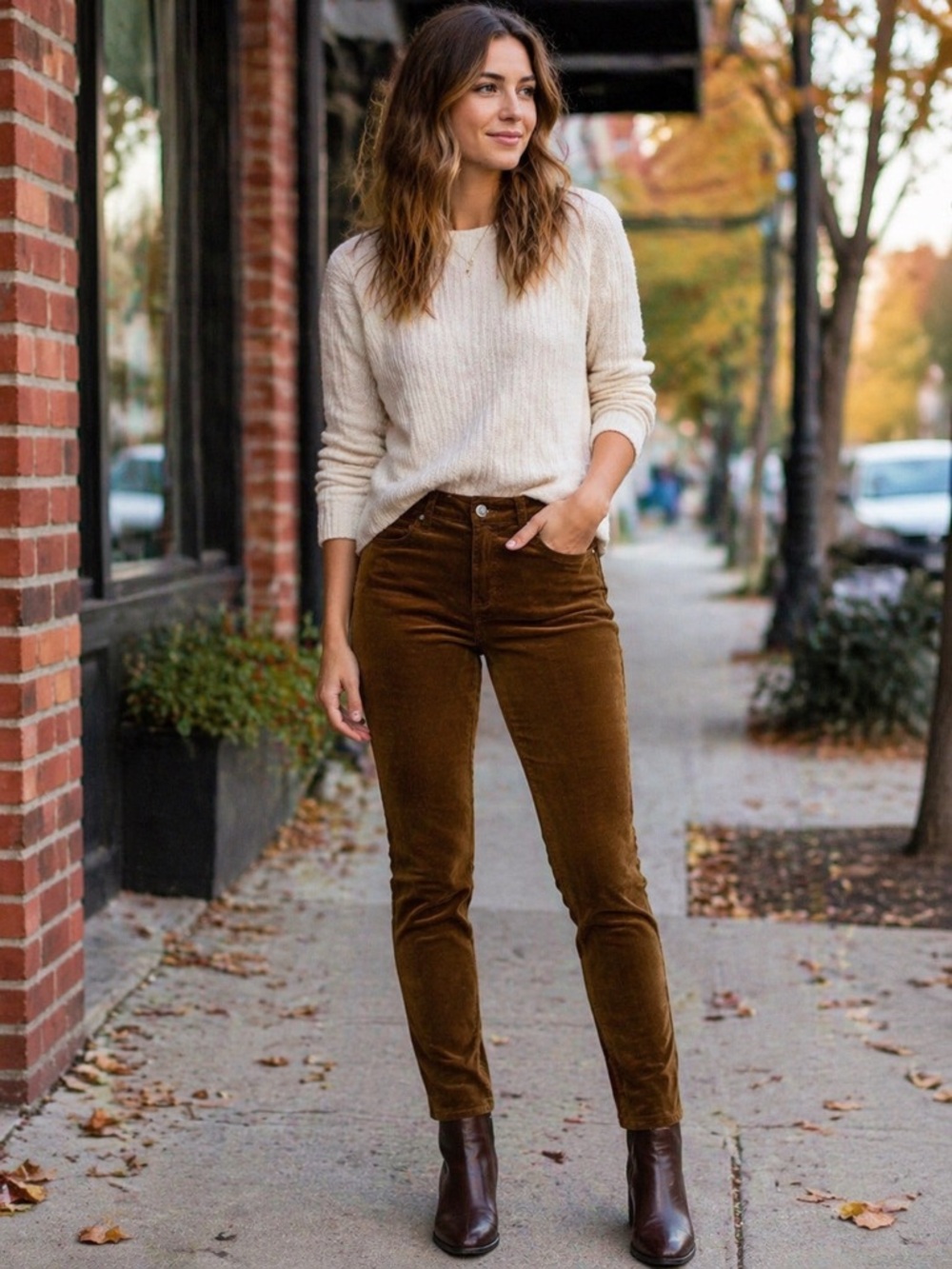 Kut from the Kloth Brown Skinny Corduroy Pants